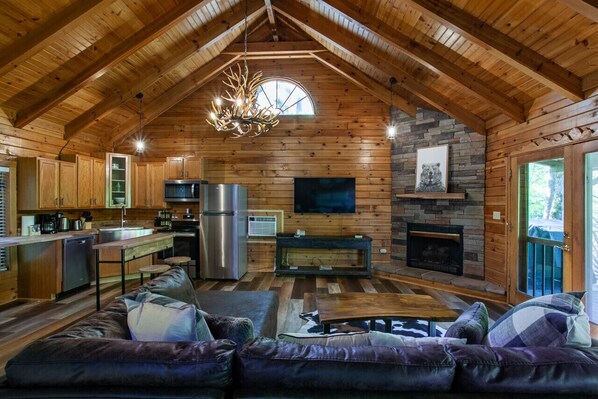 TV connectée, cheminée