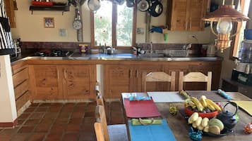 Panoramic Cabin | Shared kitchen facilities | Blender, griddle, toaster oven, cookware/dishes/utensils