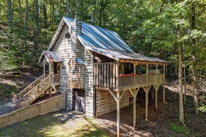 Exterior - Peaceful Creekside Cabin in Dahlonega, GA with Hot Tub (Dahlonega)