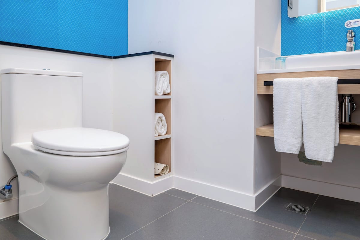 shower, rainfall showerhead, hair dryer, bathrobes