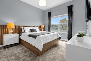 4 bedrooms, iron/ironing board, travel cot, WiFi