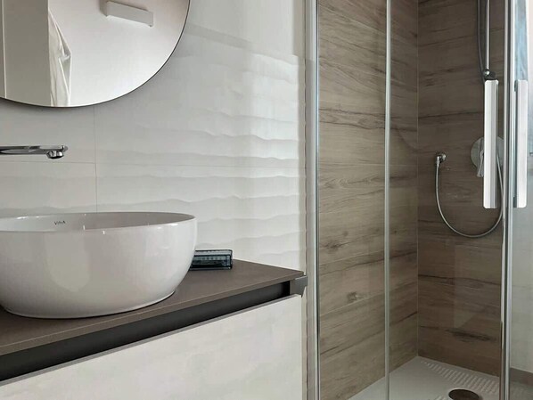 Shower, hair dryer
