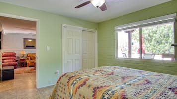 2 bedrooms, internet, bed sheets