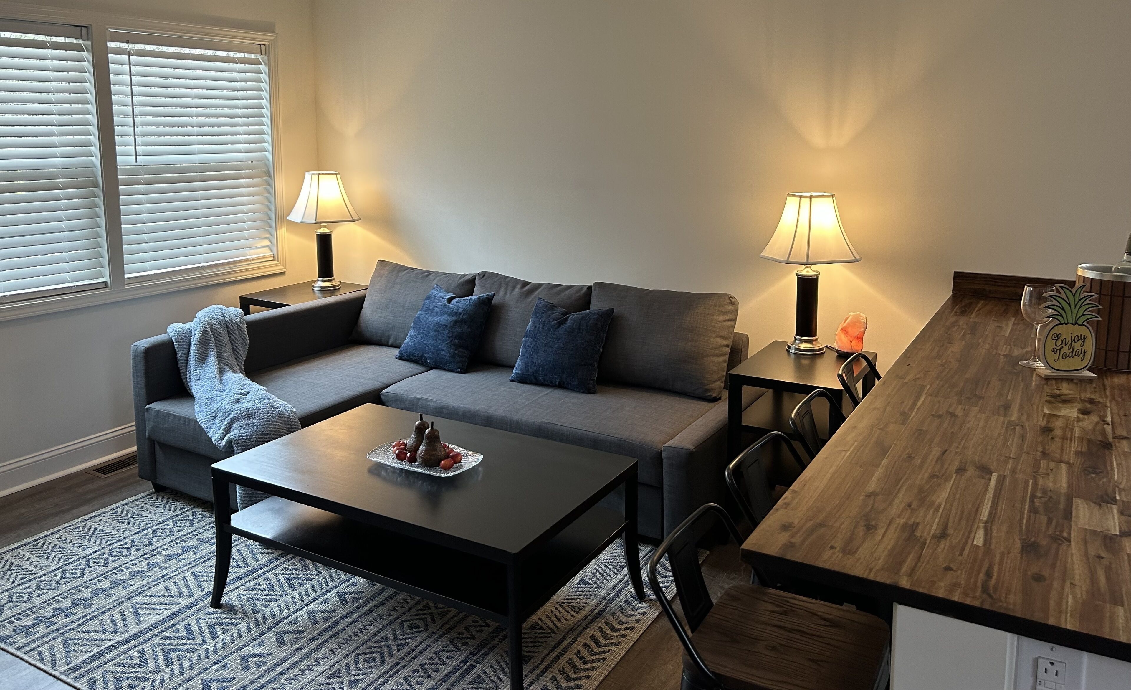 Home away from home.  Less than 10 minutes to City!