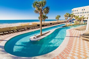 Indoor pool, a heated pool - The Oasis 1105 | Lazy River, Poolside Grill, New Splash Pad, Pool with Slide! (Orange Beach)