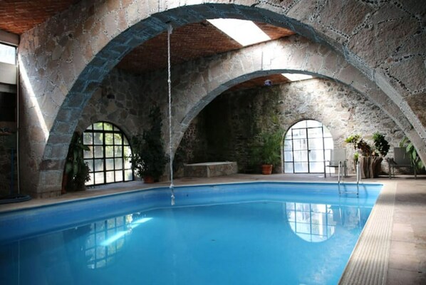 Indoor pool, a heated pool