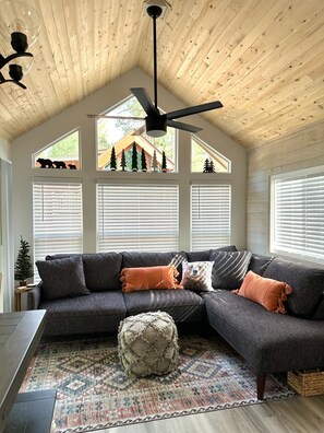 Living area - The Tiny Boho Bear Cabin (Show Low)