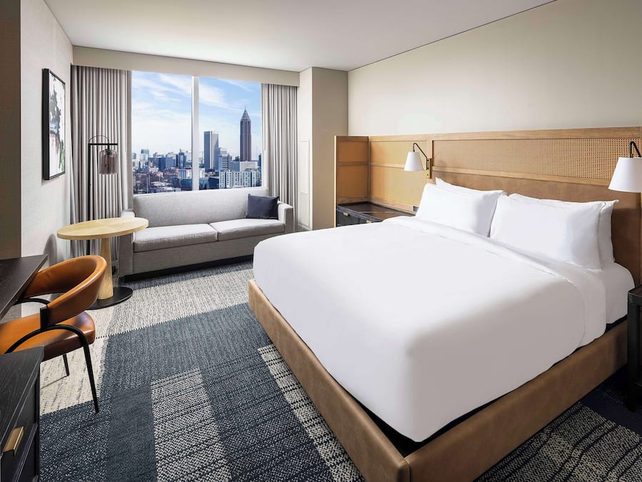 Egyptian cotton sheets, premium bedding, pillow-top beds, in-room safe