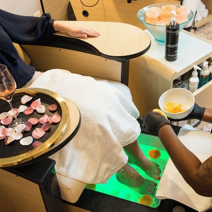 Body treatments, body scrubs, facials, manicures and pedicures, massages