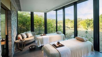 Espace de soins pour les couples, soins corporels, soins d'aromathérapie