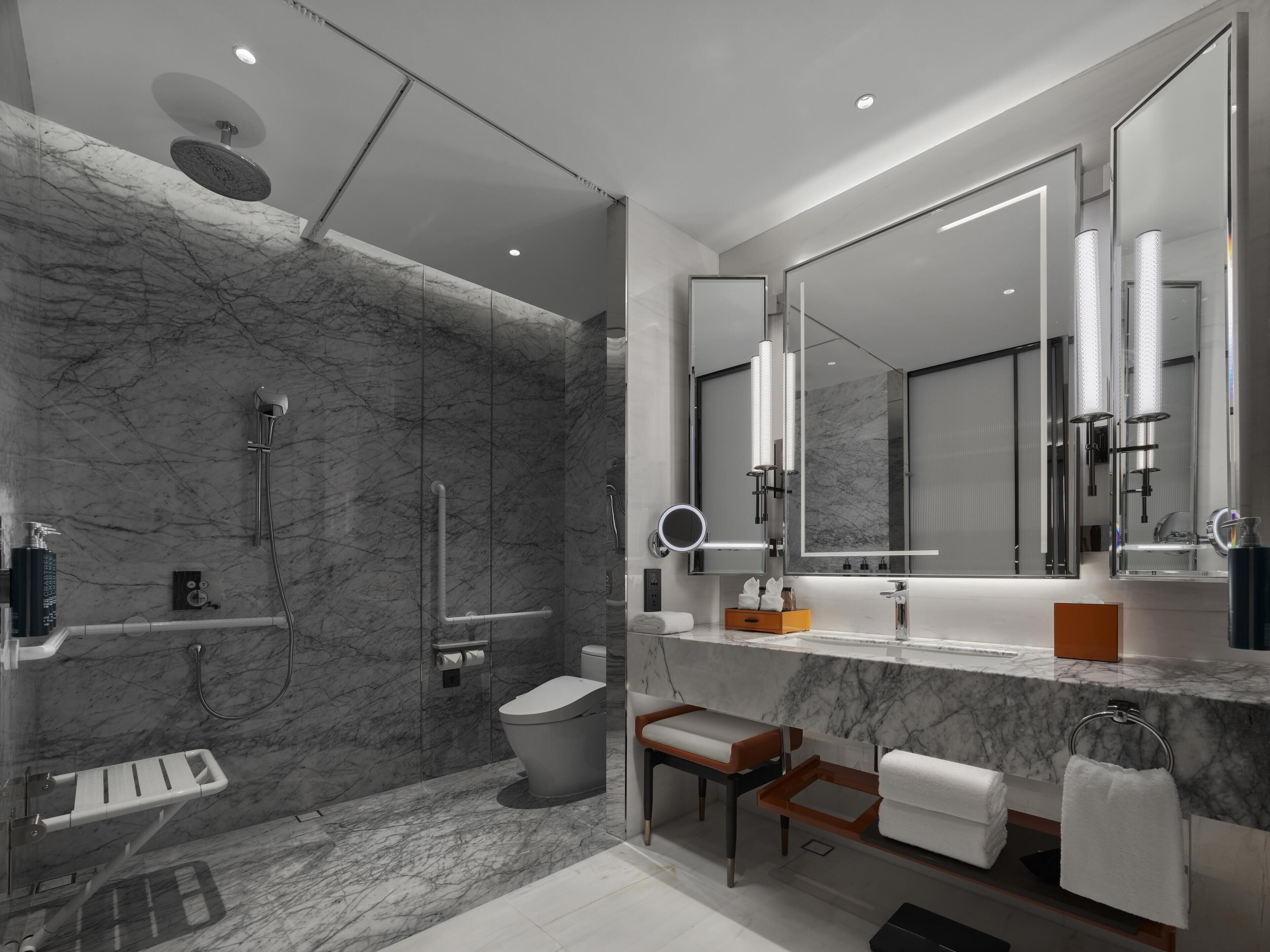 Room, 1 King Bed | Bathroom shower
