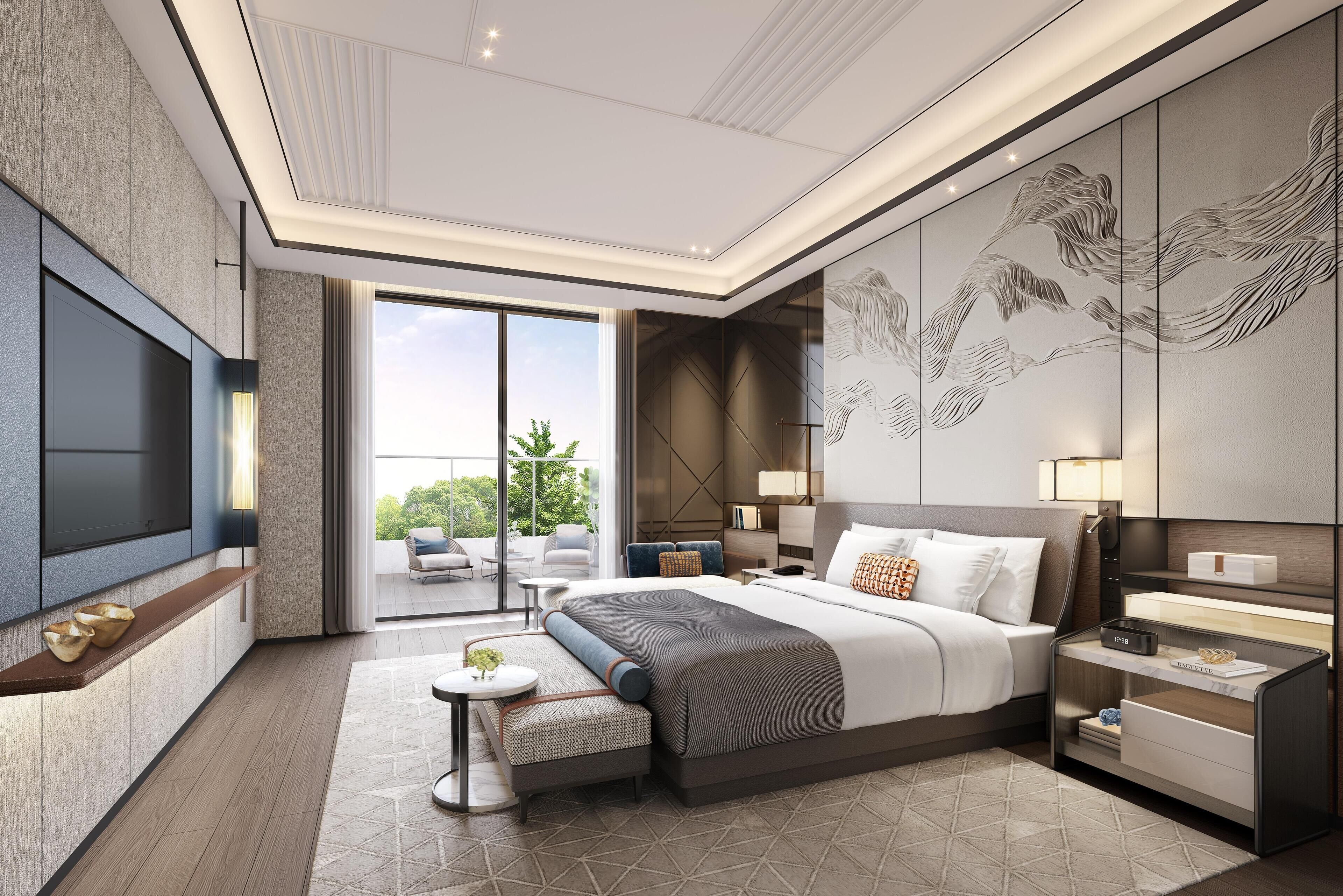 Premium bedding, down comforters, Select Comfort beds, minibar