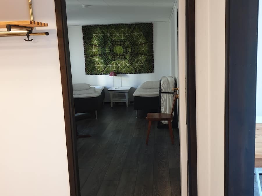 Blackout drapes, iron/ironing board, bed sheets