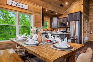 Fridge, microwave, oven, stovetop - Mtn Cabin · Hot Tub · Game Room · Fire Pit (Sevierville)