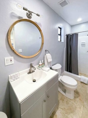 Shower, hair dryer