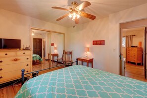 2 bedrooms, iron/ironing board, travel crib, WiFi