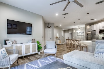 Open floor plan with plenty of seating for relaxing and eating