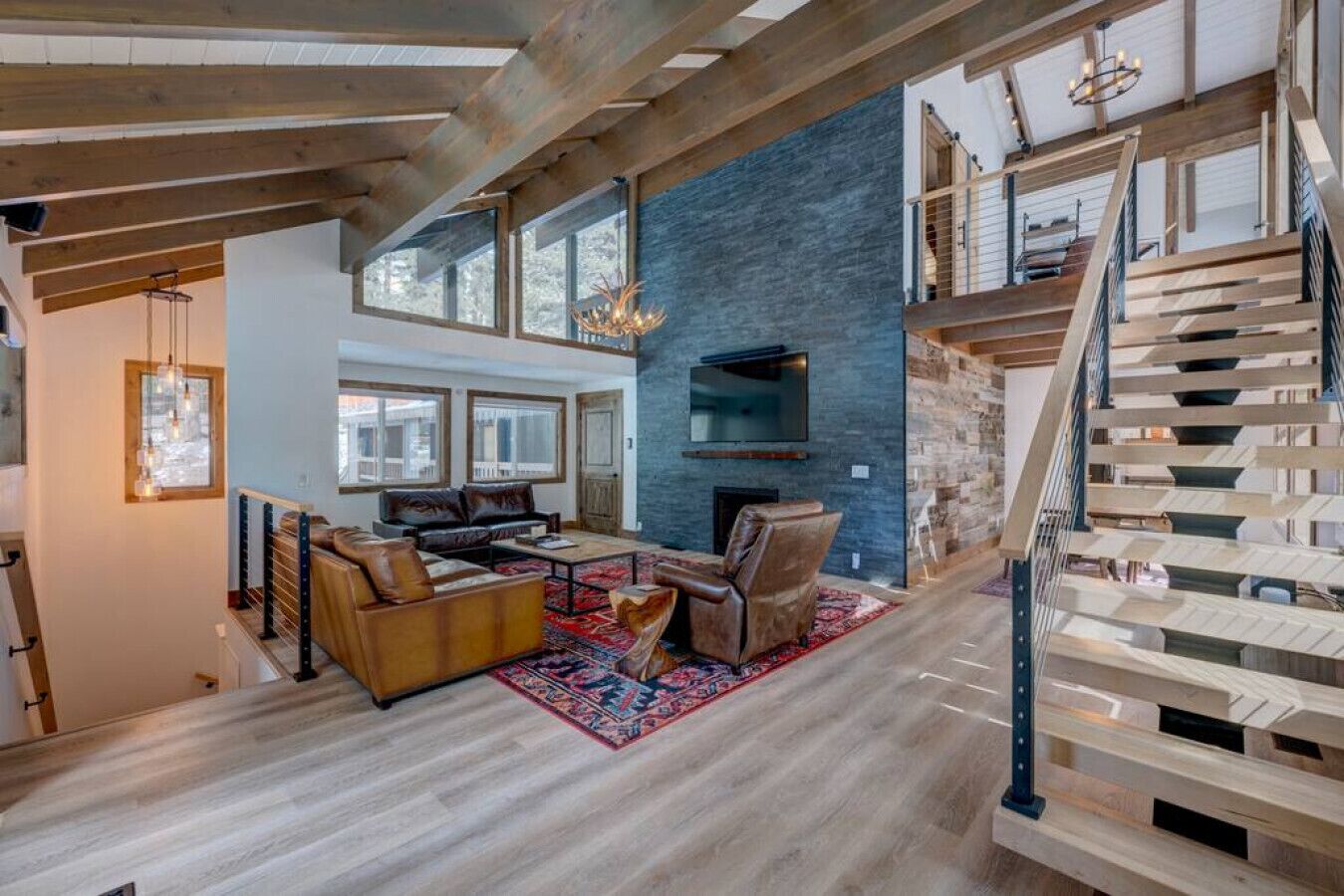 2BR Cabin w Office and Outdoor Deck