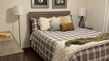 2 bedrooms, bed sheets