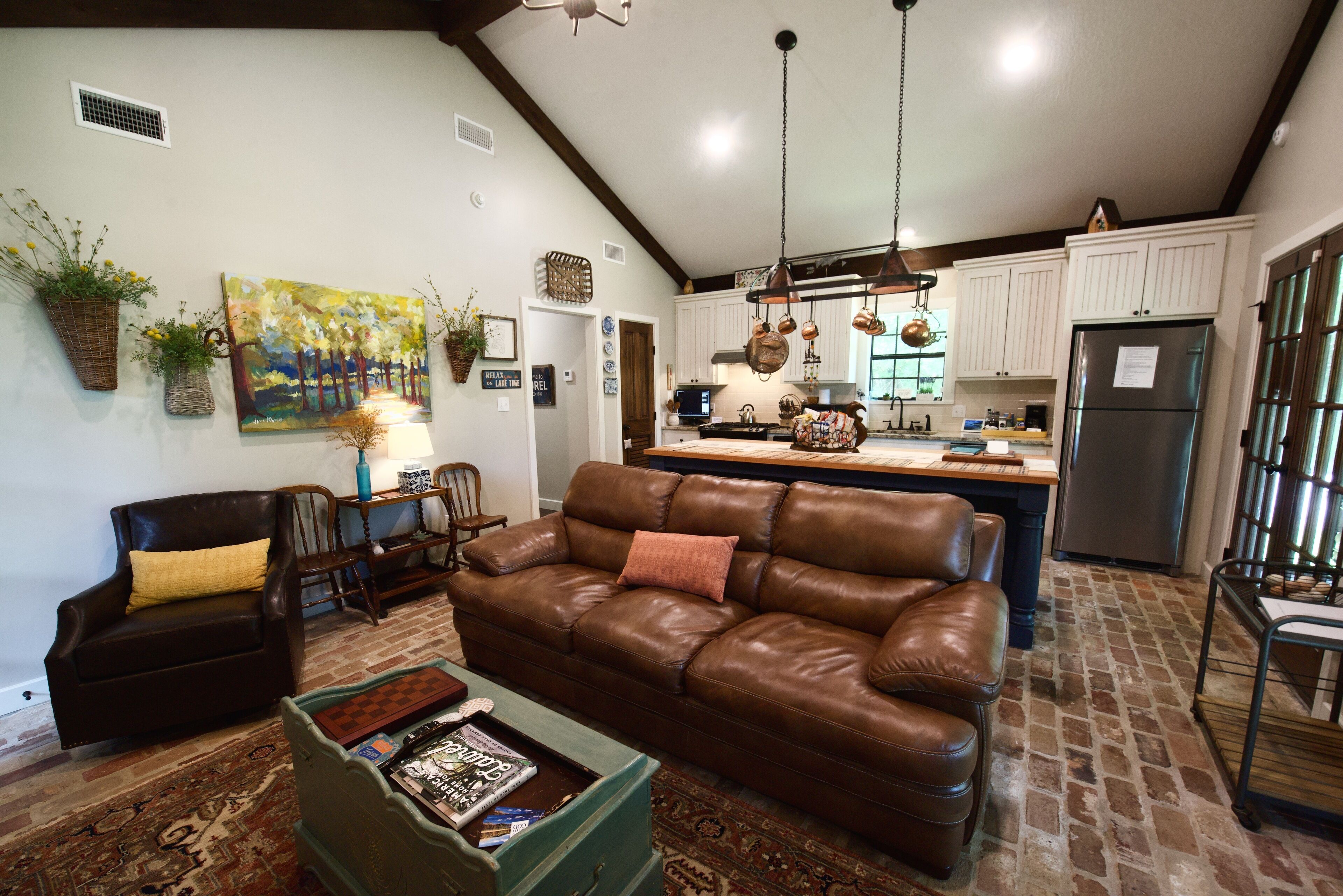 A quiet peaceful  getaway that is surrounded by beautiful trees and  wild life.