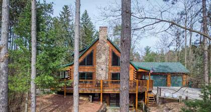 Log Cabin in Waupaca- Wooded Lot, Poker Table