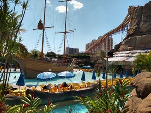 4 indoor pools, 15 outdoor pools, pool umbrellas, pool loungers