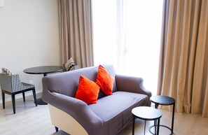 Apartamento superior | Ferros/tábuas de passar roupa, Wi-Fi de cortesia, roupa de cama