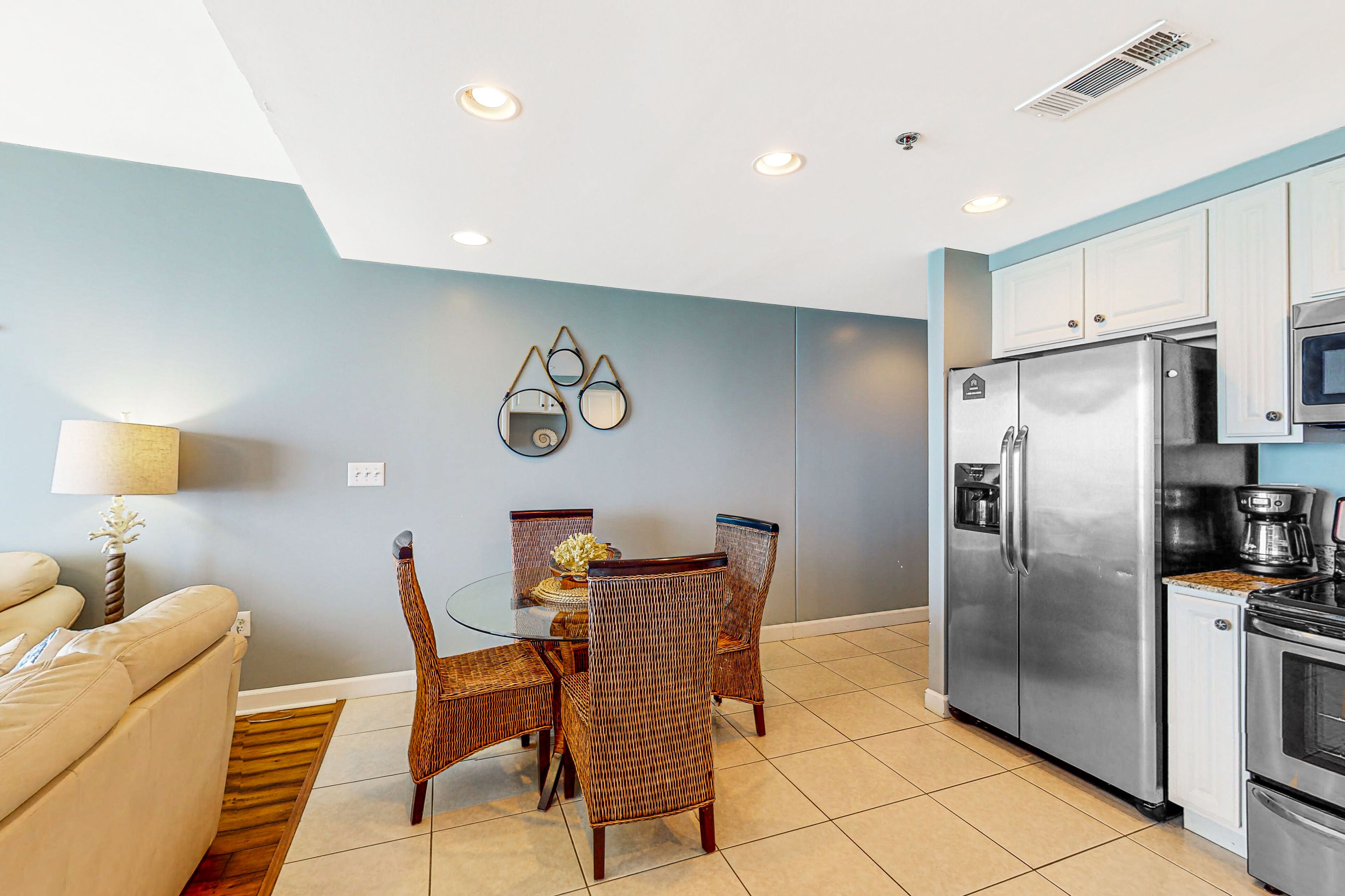 Gulf-front condo just steps from the beach with a balcony, pools, & gym