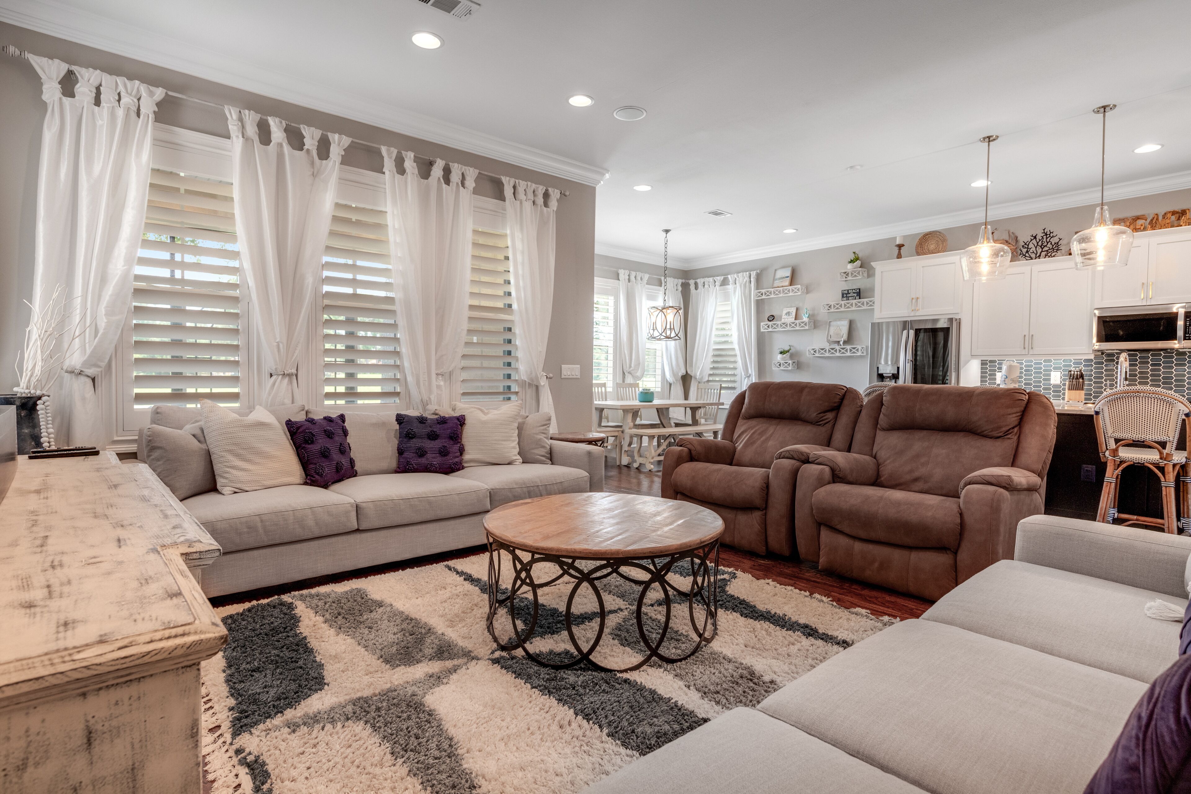 Sunny getaway with a golf cart, patio, grill, & AC - pool, hot tub, and tennis