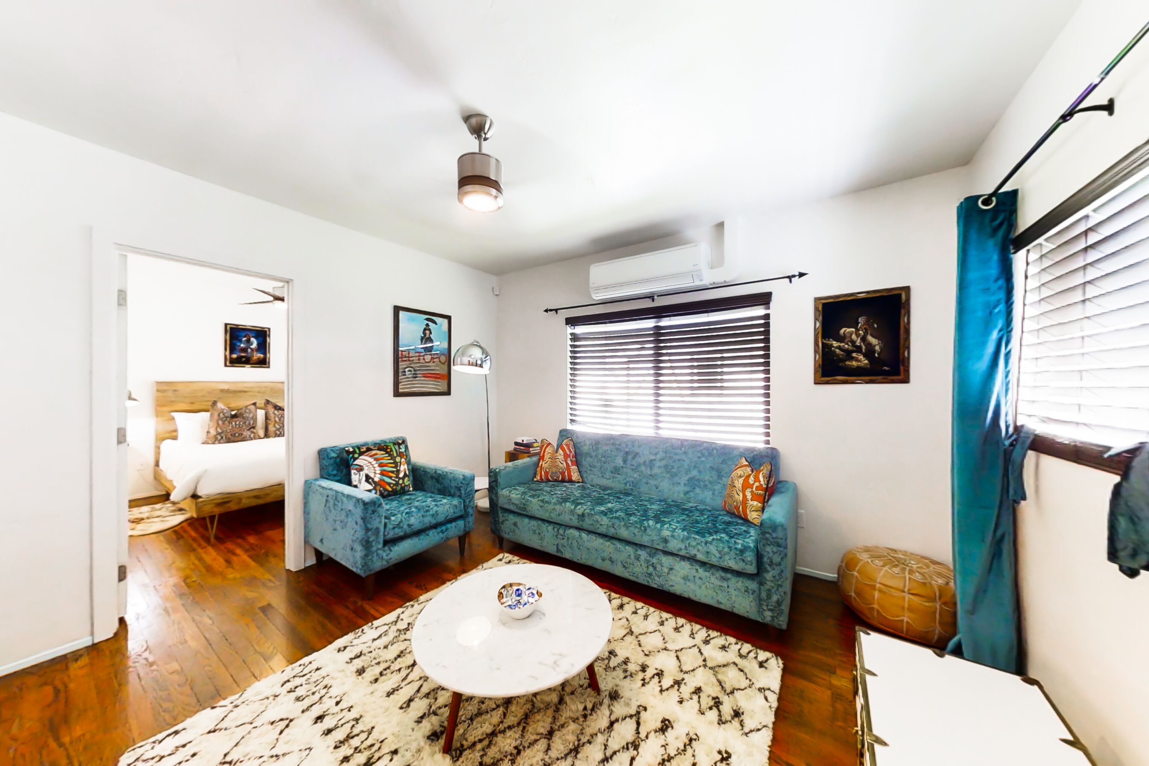 Inviting Casita with heated outdoor pool, washer, streaming, patio, AC, WiFi