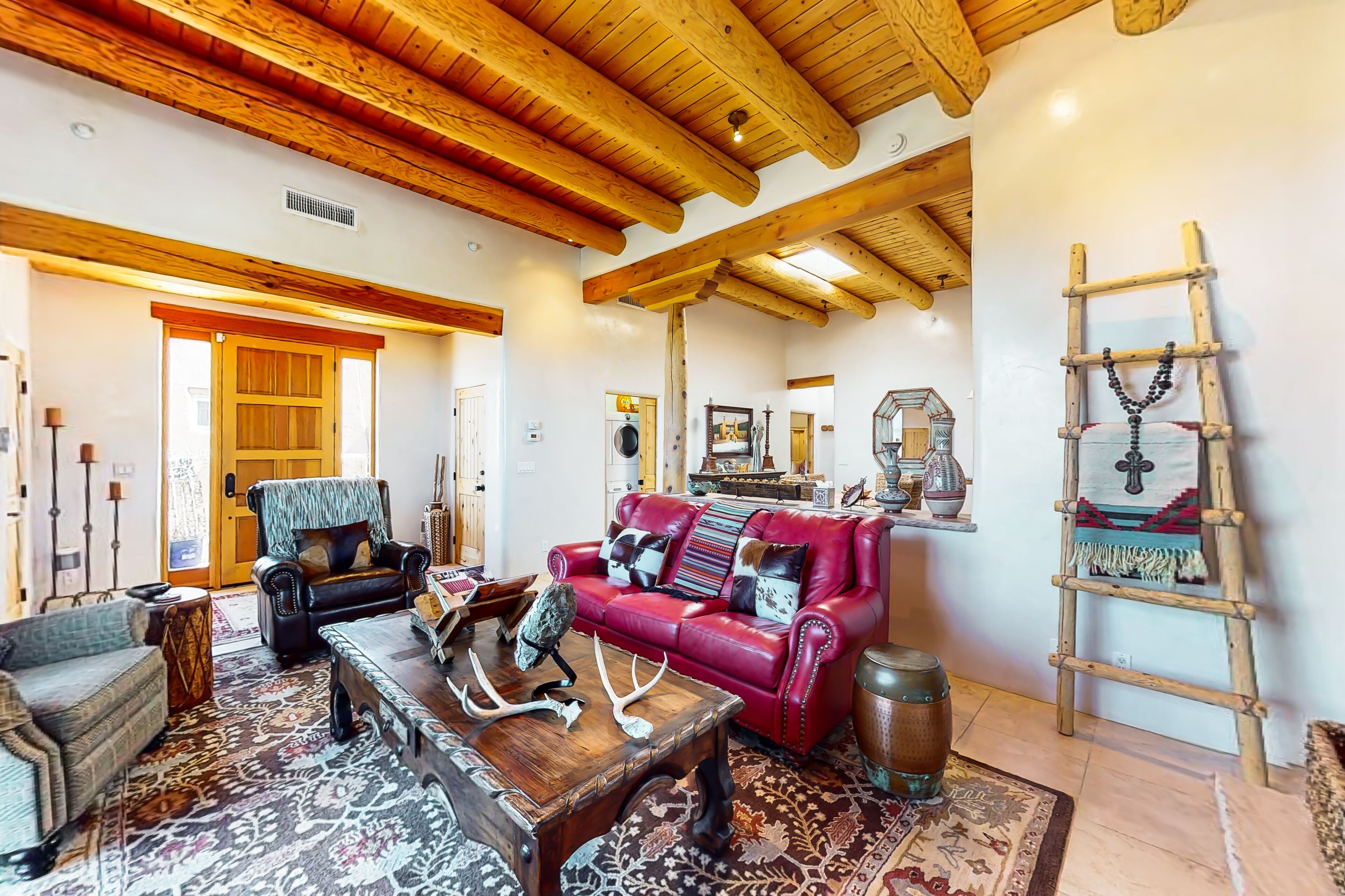 Dog-friendly condo with kiva fireplaces, enclosed yard, & pool access