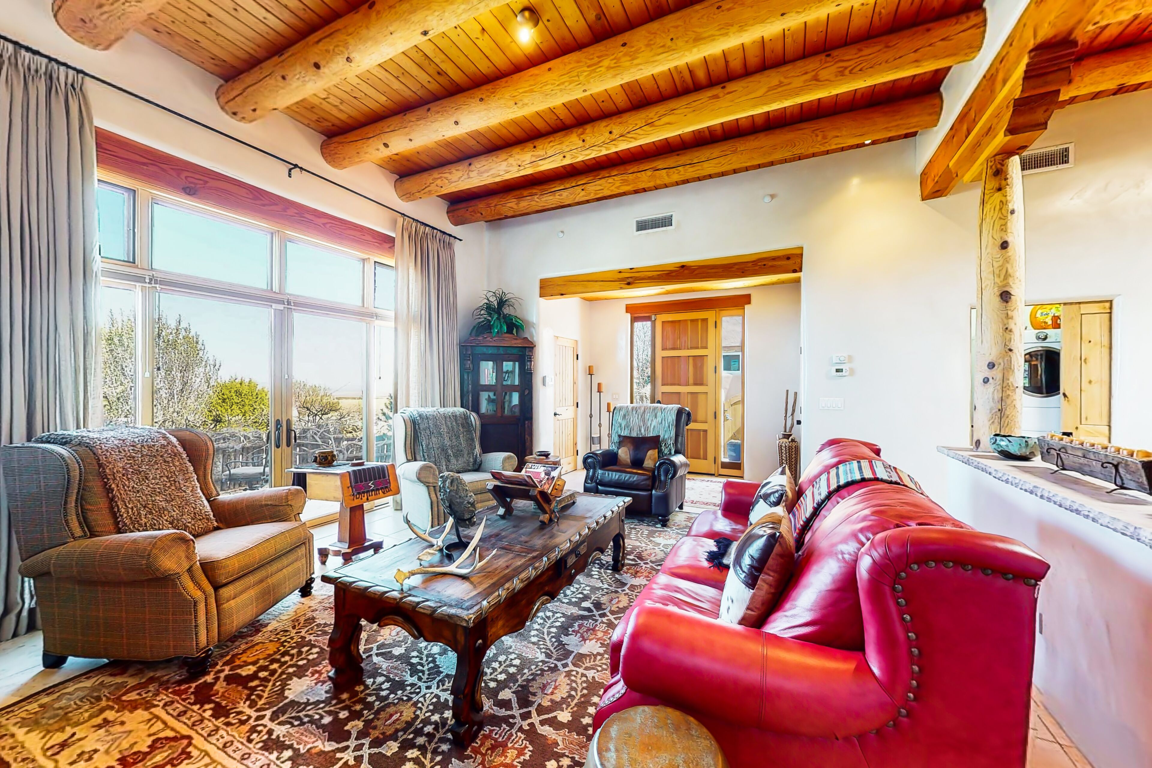 Dog-friendly condo with kiva fireplaces, enclosed yard, & pool access