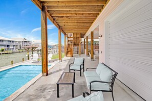 Pool - Newly constructed, canal-front home with private dock, covered deck, pool & W/D (Rockport)