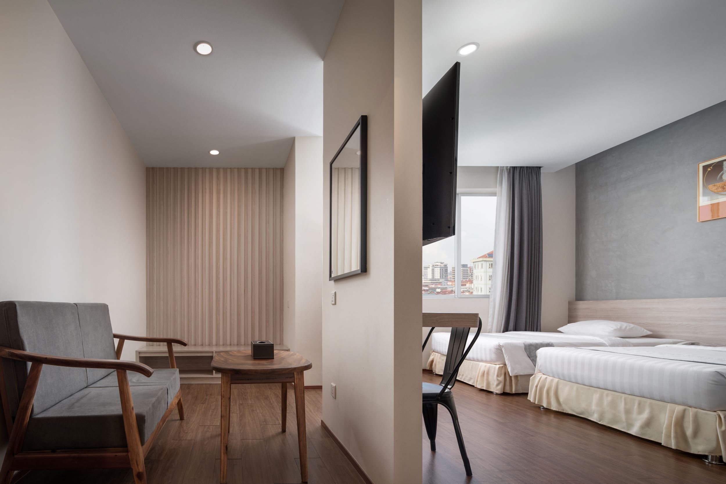 Studiosuite – city | Safe på rommet, skrivebord, wi-fi (inkludert) og sengetøy