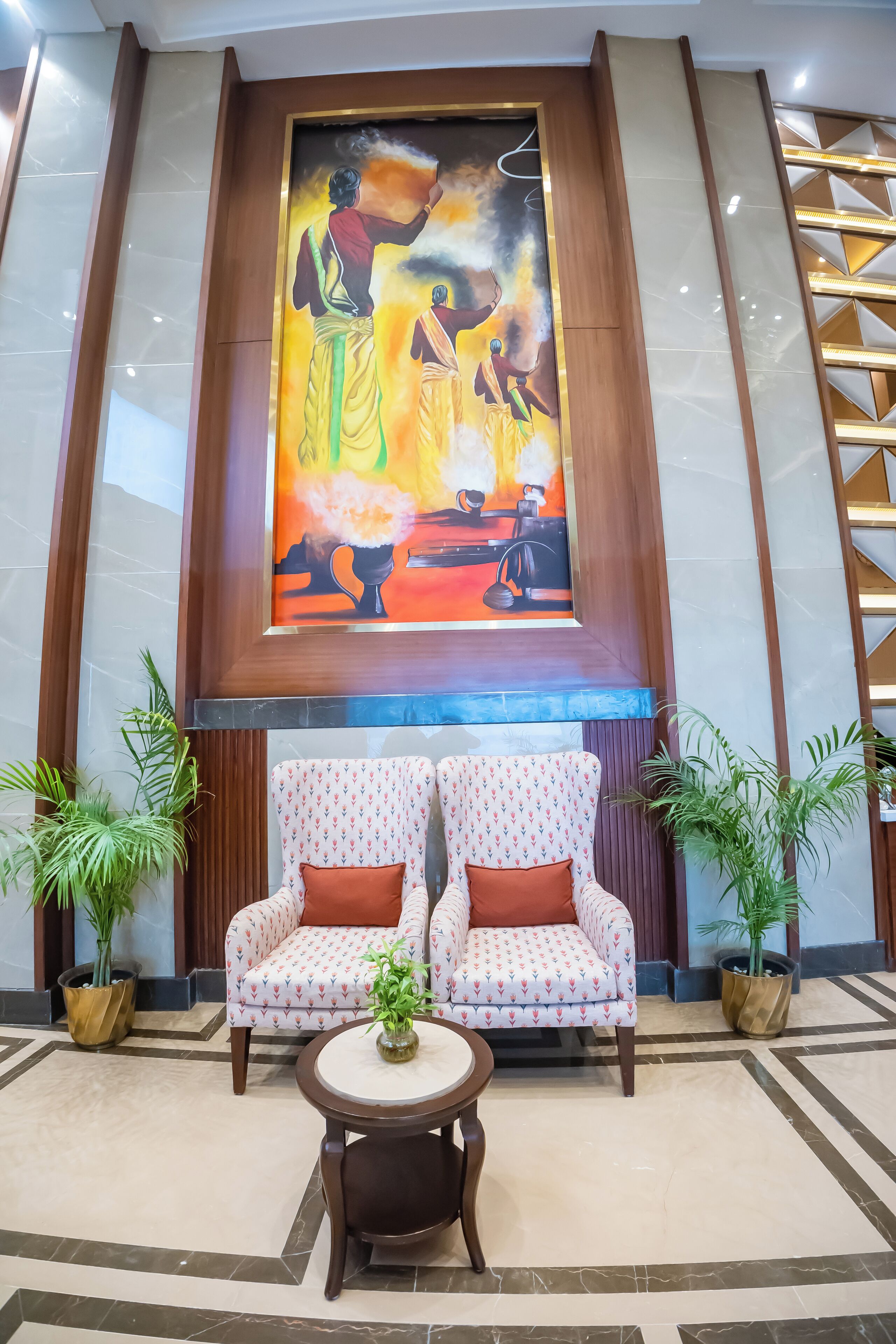 Sitteområde i lobbyen