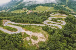 Aerial view - Rozi's Riverside Cottage (Osilnica)
