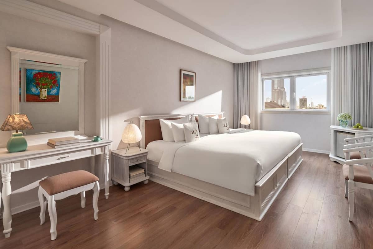 Quarto casal ou duplo executivo | 1 quarto, frigobar, cofres nos quartos, cortinas blackout