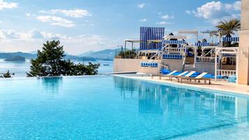 Indoor pool, seasonal outdoor pool, cabanas (surcharge)