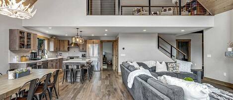 TV, fireplace, video games, books