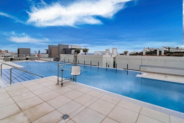 Indoor pool, a heated pool