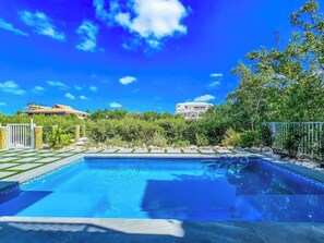 Outdoor pool, a heated pool
