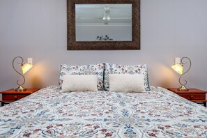 Deluxe-Ferienhütte, 1 Schlafzimmer | 1 Schlafzimmer, Bettwäsche