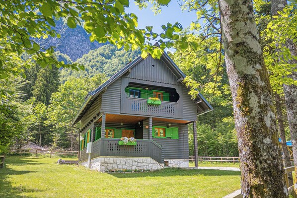 Chalet familial, plusieurs chambres, côté montagne (Alpine Chalet Metka at Lake Bohinj) | Extérieur