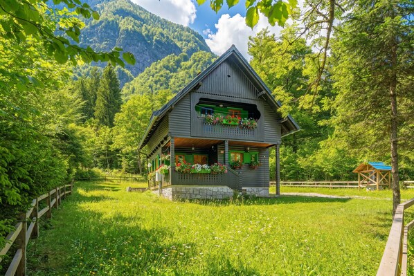 Chalet familiar, varias habitaciones, junto a la montaña (Alpine Chalet Metka at Lake Bohinj) | Exterior