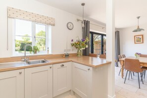 Fridge, dishwasher, electric kettle, toaster