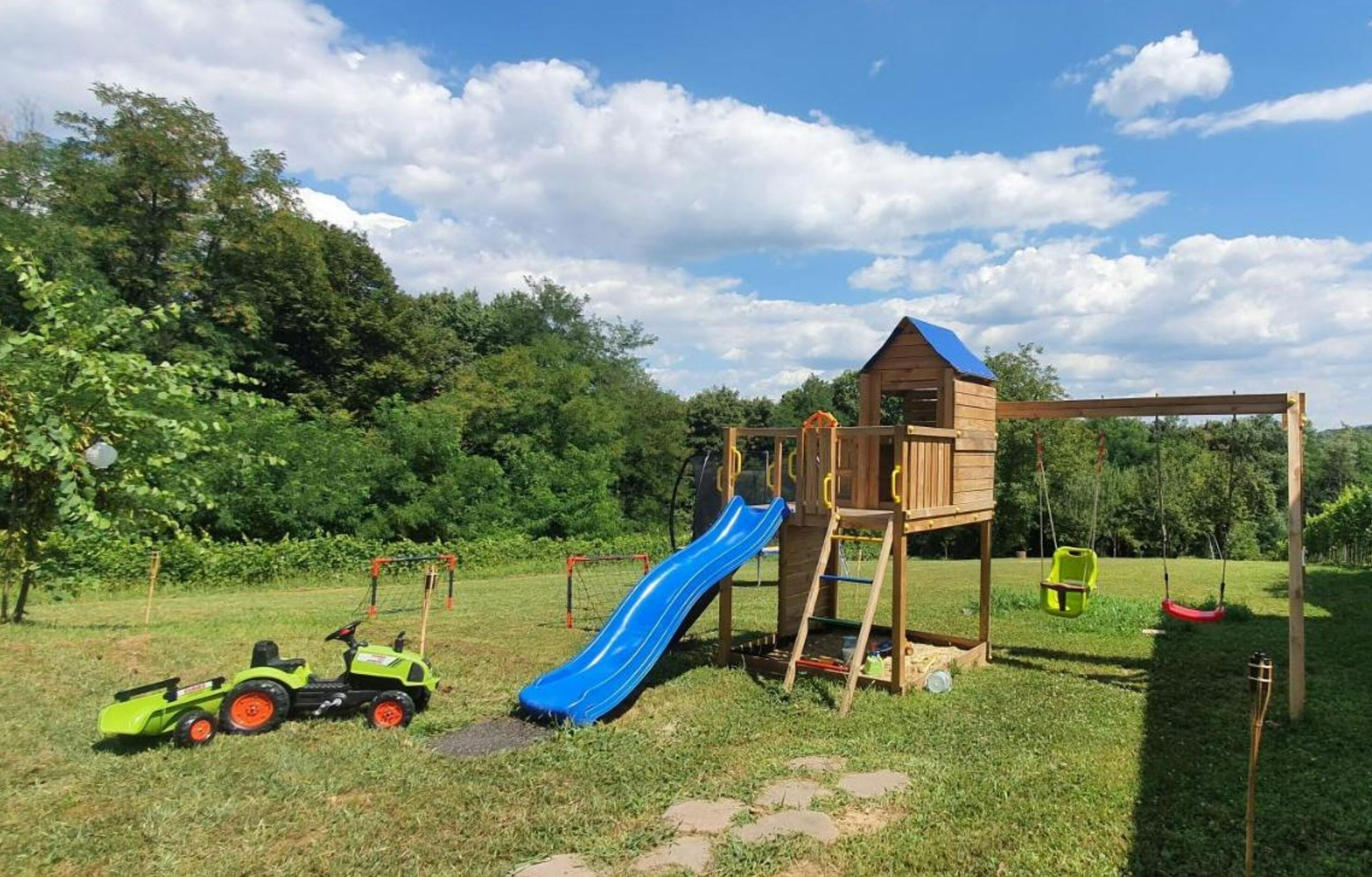 Family House, Multiple Bedrooms, 2 Bathrooms, Mountainside (Cozy House In Nature With Hot Tub) | Children’s area