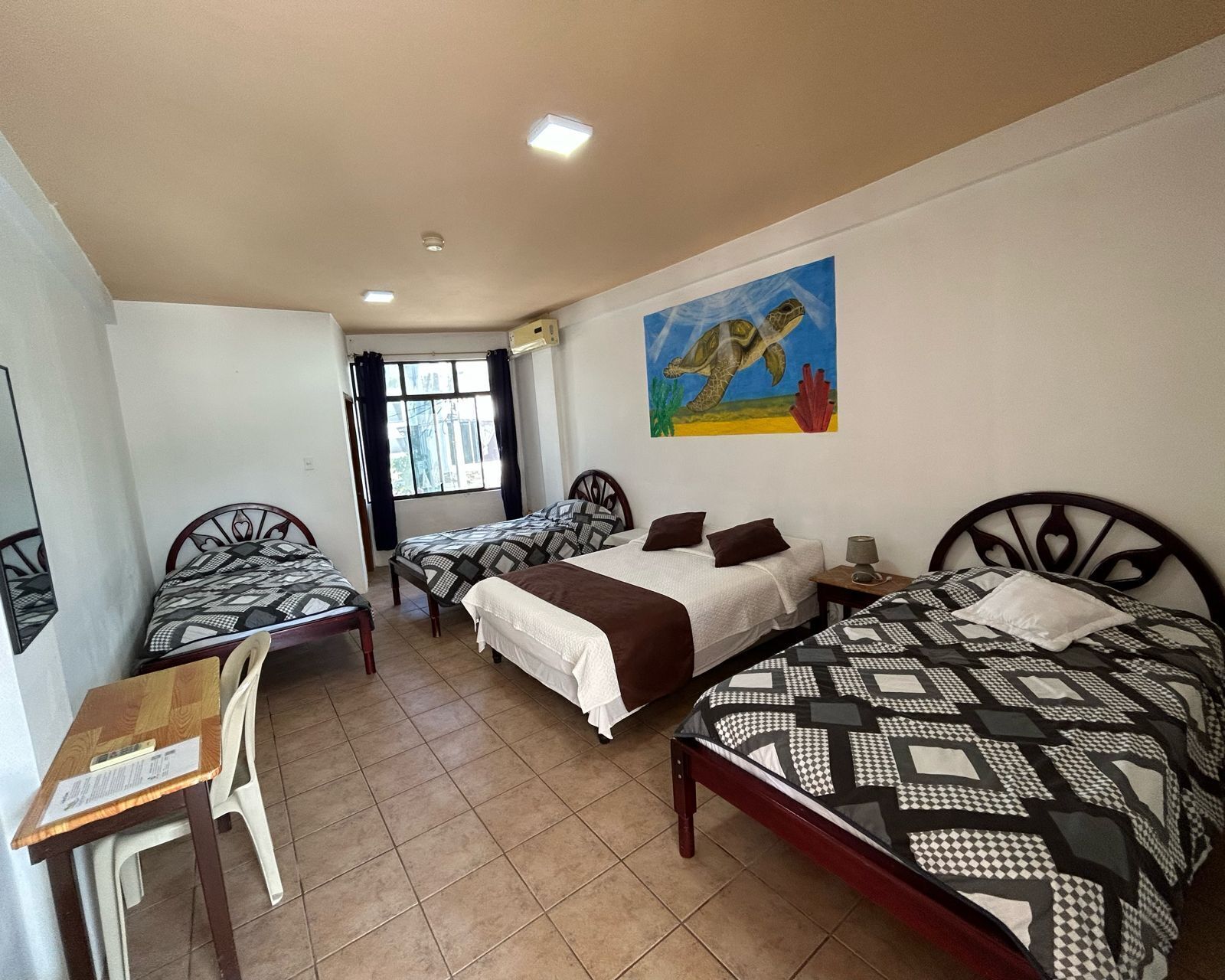 Premium bedding, down duvets, desk, laptop workspace