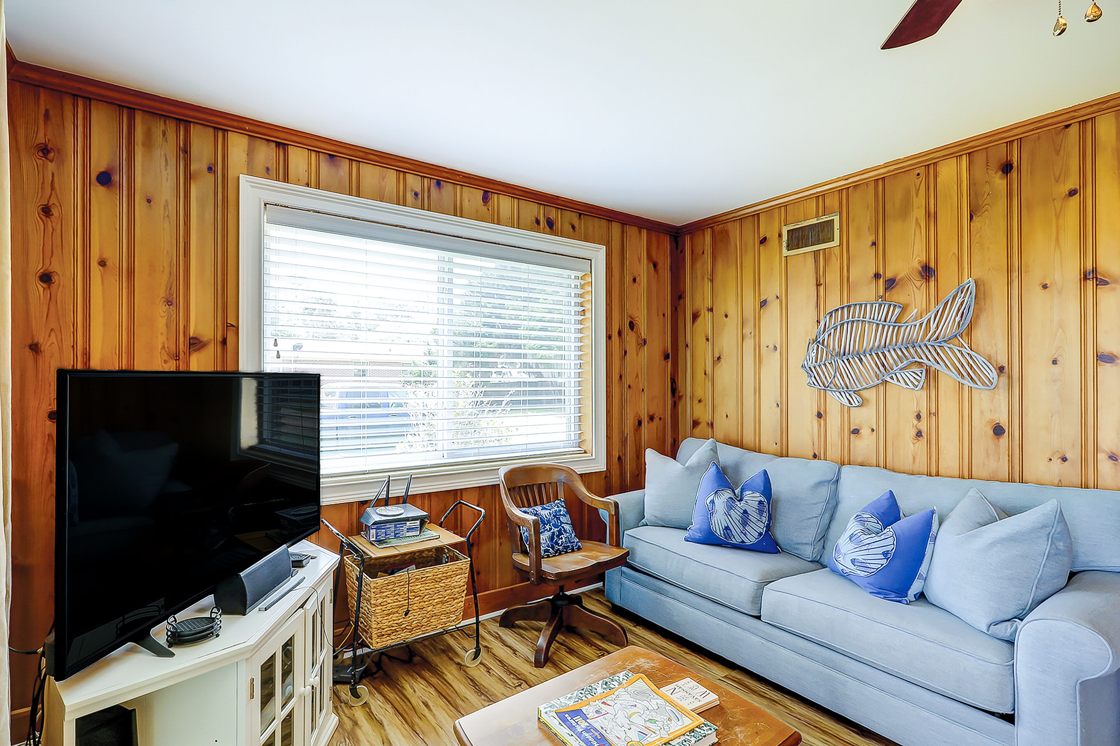 Charming 1960s home with recent upgrades, board games, & AC - on the creek