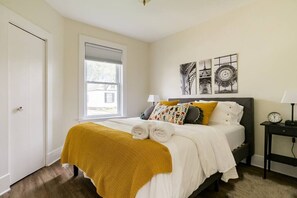 2 bedrooms, iron/ironing board, travel crib, WiFi