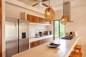 Fridge, microwave, stovetop, coffee/tea maker - 2 Private Outdoor Lounge Patios | 2 Cenotes Onsite (Tulum)